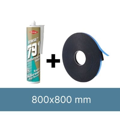 Montage-Set Dachfenster – Flachdach – 800 × 800 mm