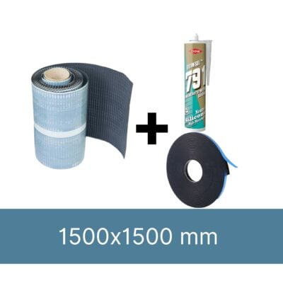 Montage-Set Dachfenster – Schrägdach (Ziegel) – 1500 × 1500 mm