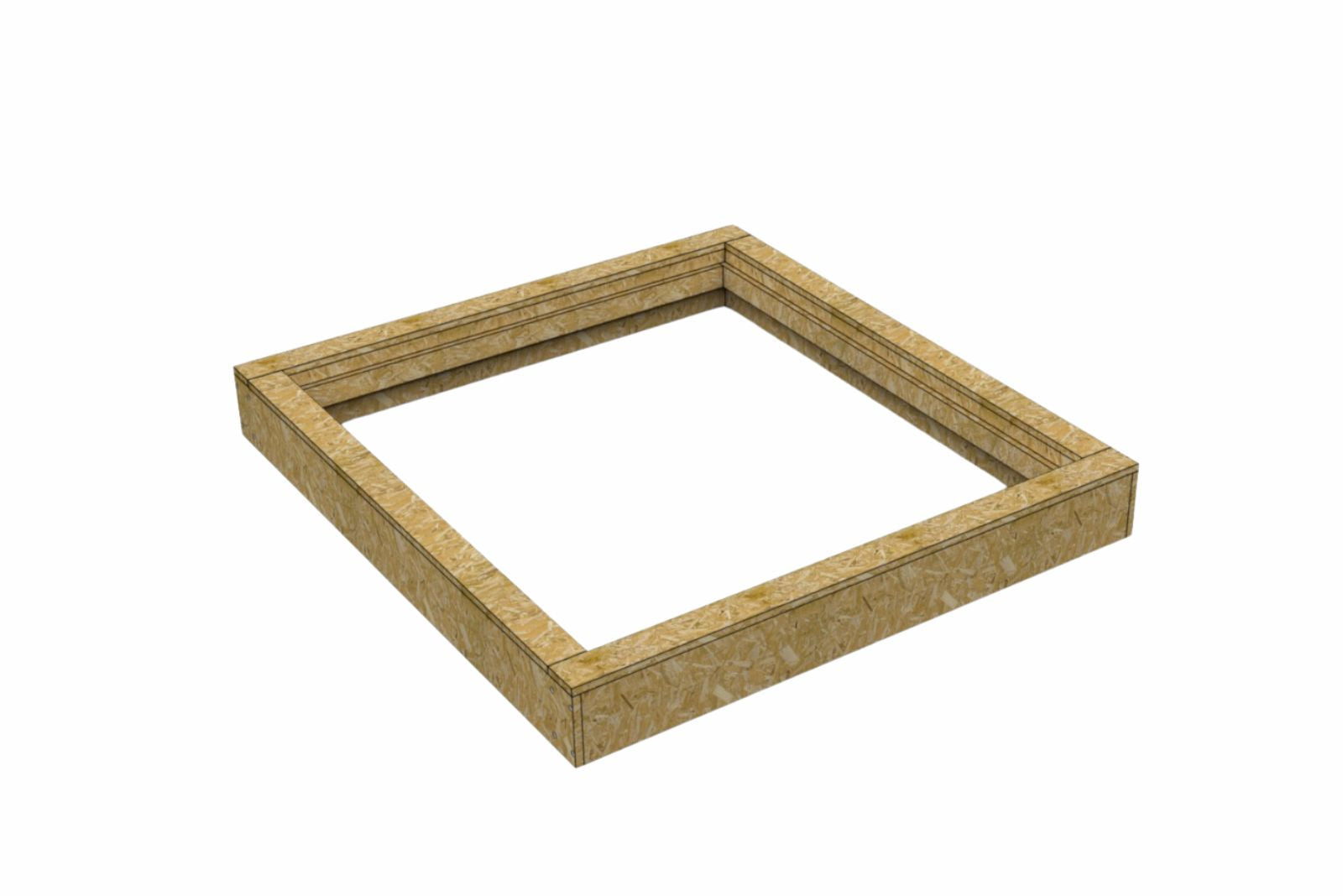 Aufsetzkranz 40 x 40 cm gedämmt OSB für Schrägdach – Anwendungsansicht