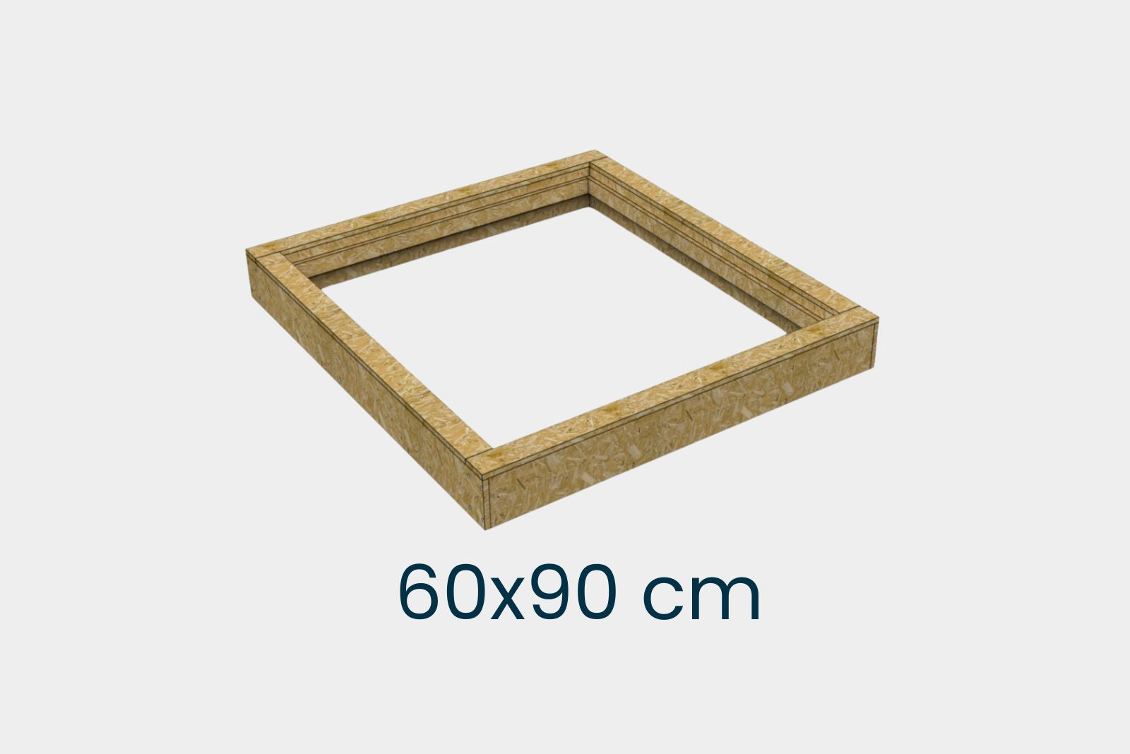 Aufsetzkranz 60 x 90 cm gedämmt Sperrholz für Schrägdach – Produktbild