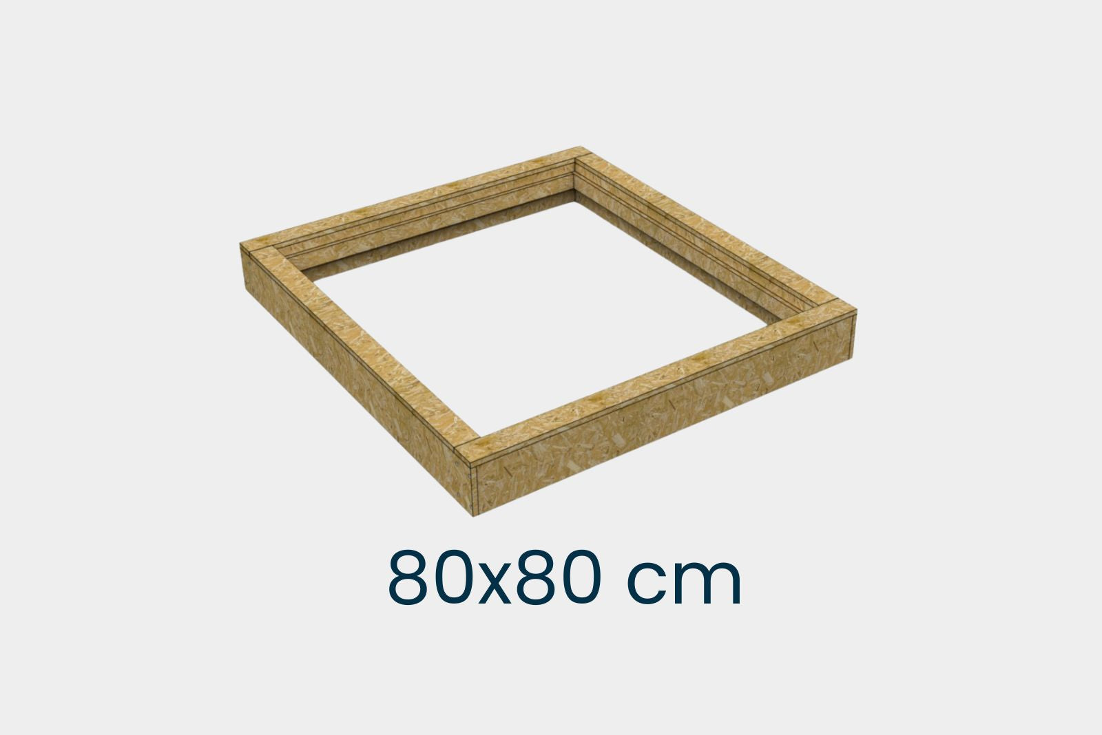 Aufsetzkranz 80 x 80 cm gedämmt OSB für Schrägdach – Produktbild