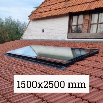 Dachfenster Schrägdach – rahmenlos – feststehend – 3-fach – 1500 × 2500 mm – Detailansicht