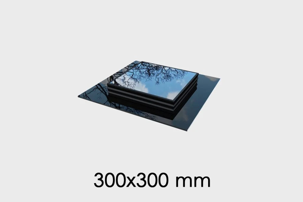 Dachfenster Flachdach – rahmenlos – feststehend – 3-fach – 1000 × 3000 mm – Detailansicht