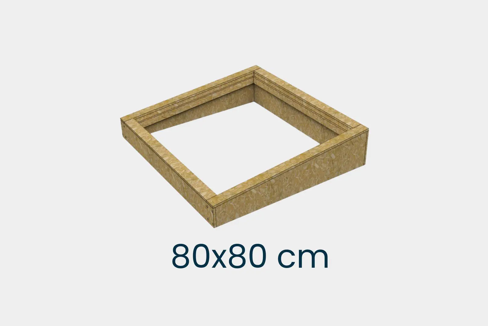 Rehausse d'assise 80 x 80 cm isolée OSB pour toit plat