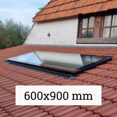 Dachfenster Schrägdach – rahmenlos – feststehend – 3-fach – 600 × 900 mm – Detailansicht